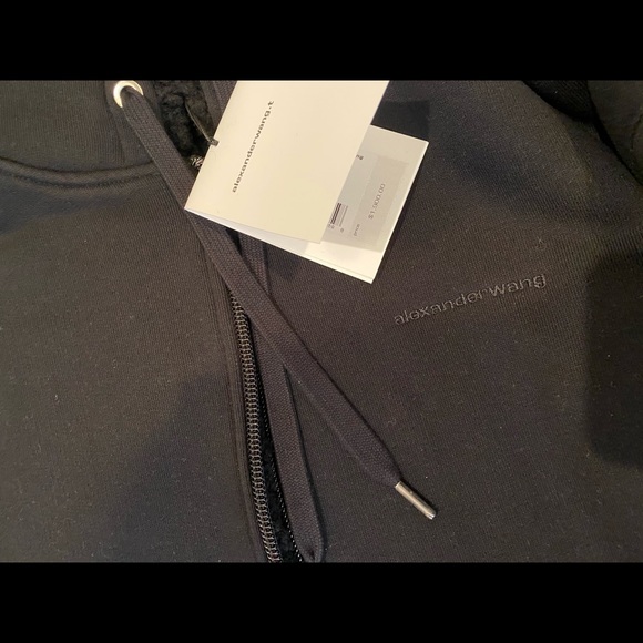 Alexander Wang ReversibleShearling-lined/Terry Zip Hoodie